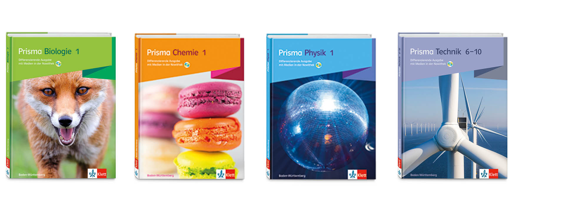 Abbildung der 4 Prisma Cover der Baden-Württemberg Ausgabe