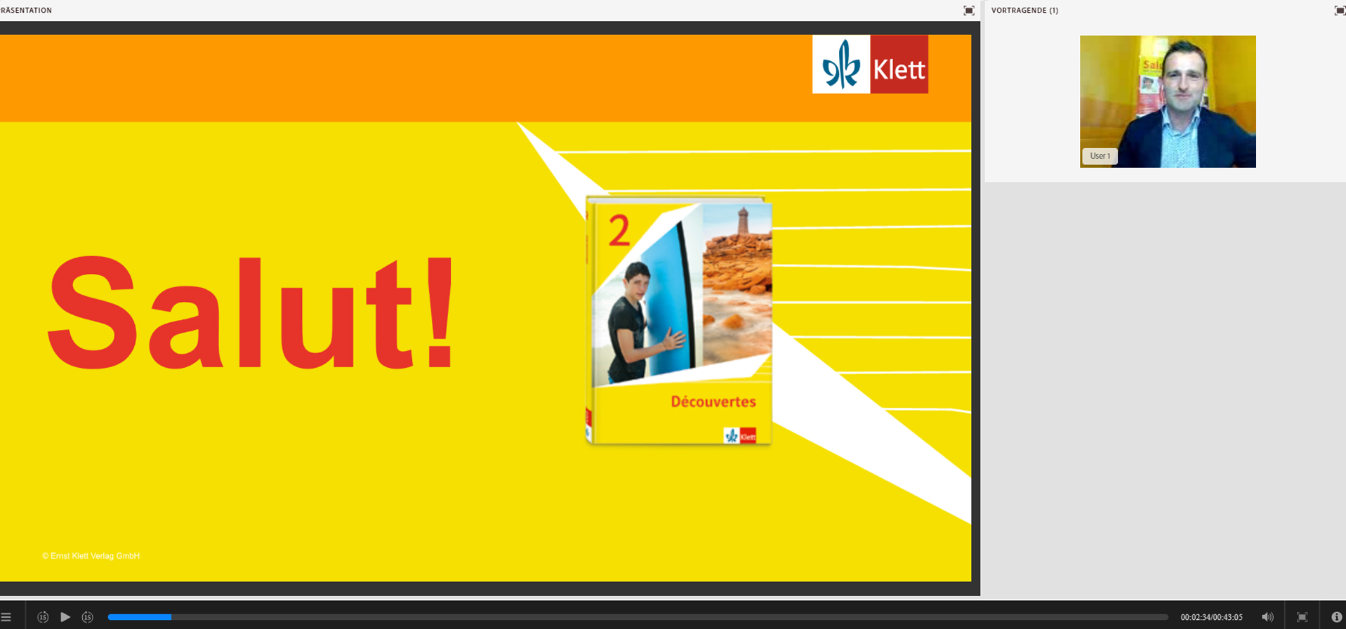Vorschaubild eines Live-Mitschnitts eines Online-Seminars zu „Salut Déocuvertes! Band 2“