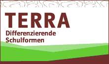 Illustration mehrerer Farbflächen mit dem Text „Terra Differenzierende Schulformen“