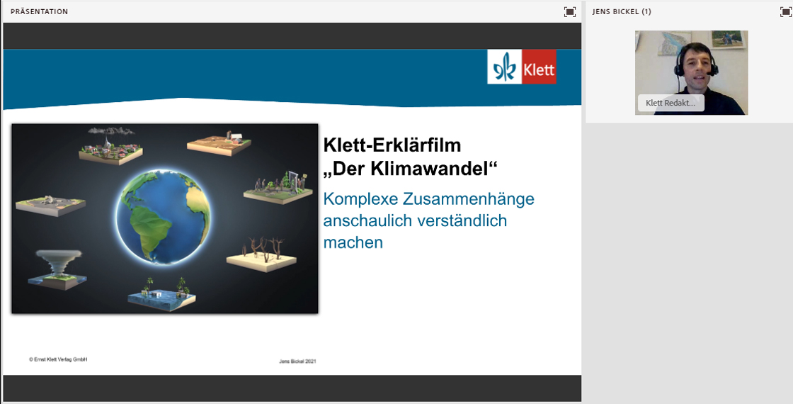 Vorschaubild eines Live-Mitschnitts eines Online-Seminars zu „Erklärfilm Der Klimawandel“