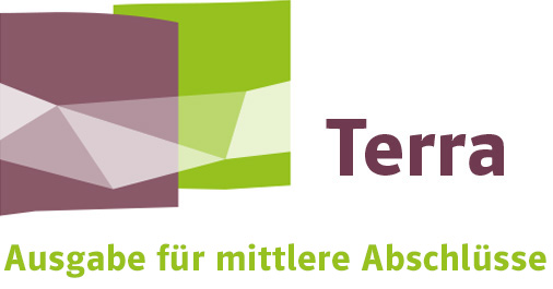 Logo „Terra“ mit dem Text „Ausgabe für mittlere Abschlüsse“
