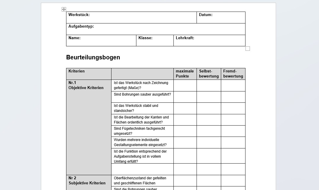 Vorschaubild von Material zu „Fertigungsprotokoll „Vorlagen zu Versuchen und praktischen Übungen“