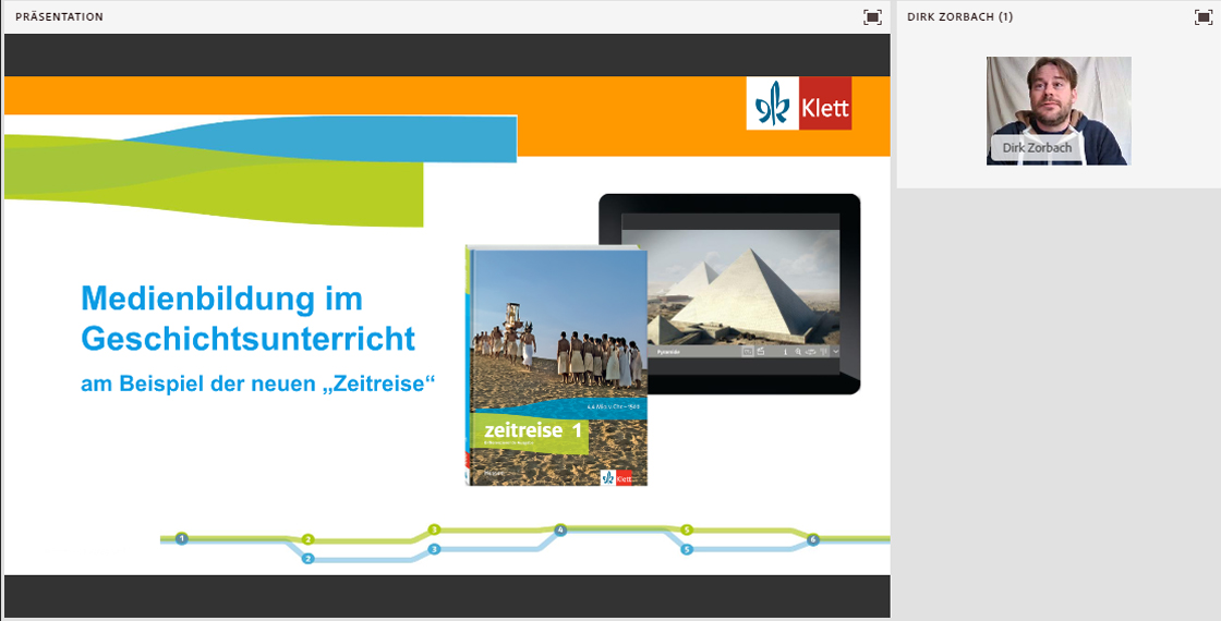 Vorschaubild eines Live-Mitschnitts eines Online-Seminars zu „Medienbildung mit der neuen Zeitreise“