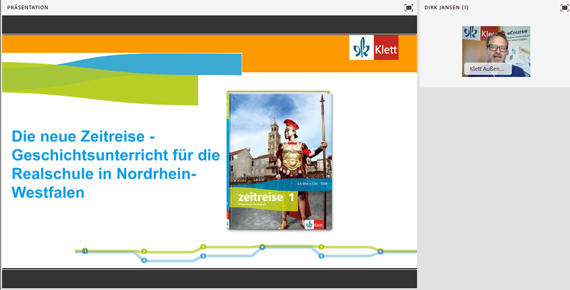 Vorschaubild eines Live-Mitschnitts eines Online-Seminars zu „Die neue Zeitreise Geschichtsunterricht in NRW“